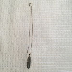 Feather necklace, silver necklace NEW